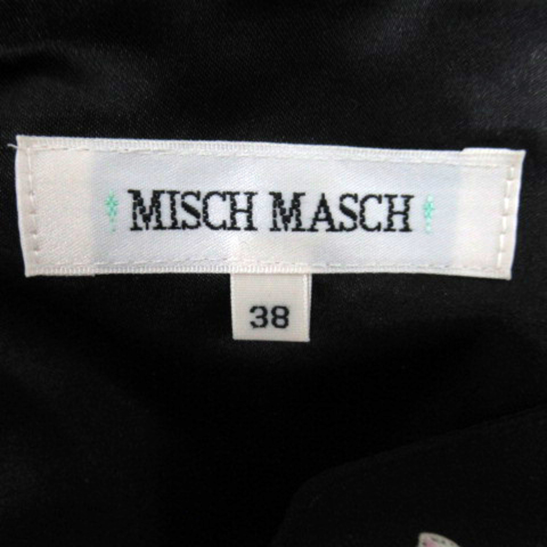 MISCH MASCH(ミッシュマッシュ)のミッシュマッシュ  ワンピース ひざ丈 七分袖 スリットネック 花柄 ベルト M レディースのワンピース(ひざ丈ワンピース)の商品写真