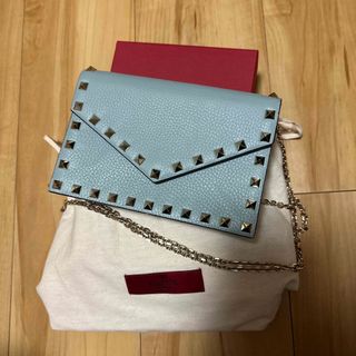 LouisVuitton極美品 Valentino ロックスタッズ スパイク スモール チェーンバッグ