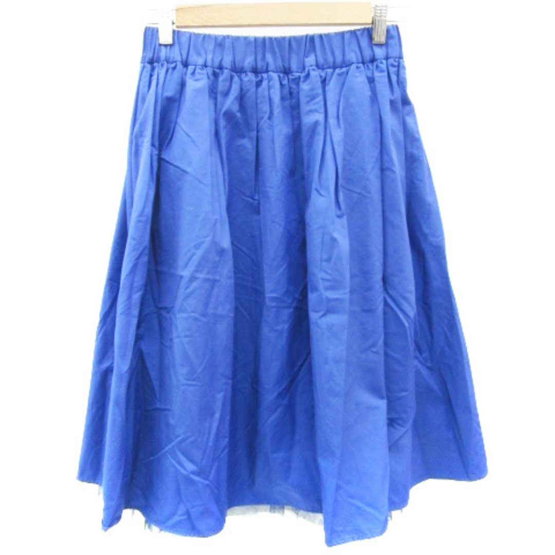tiara(ティアラ)のティアラ Tiara フレアスカート ミモレ丈 チュール 3 ブルー 青 レディースのスカート(ひざ丈スカート)の商品写真