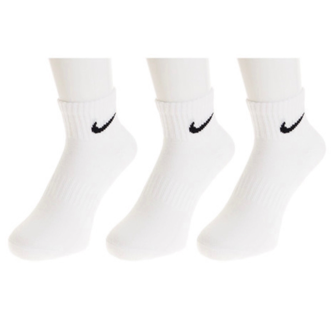 NIKE(ナイキ)のナイキ NIKE アンクルソックス 27〜29cm SX7667 白 3足 メンズのレッグウェア(ソックス)の商品写真