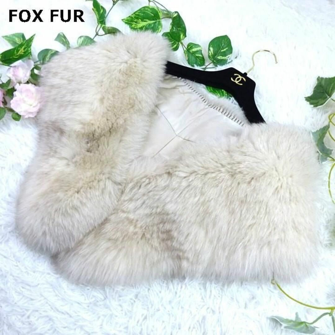 BLUE FOX　ブルーフォックス　ボリュームファー ショール　ファー　大判 レディースのファッション小物(マフラー/ショール)の商品写真