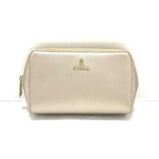 フルラ(Furla)のフルラ ポーチ美品  - ゴールド レザー(ポーチ)