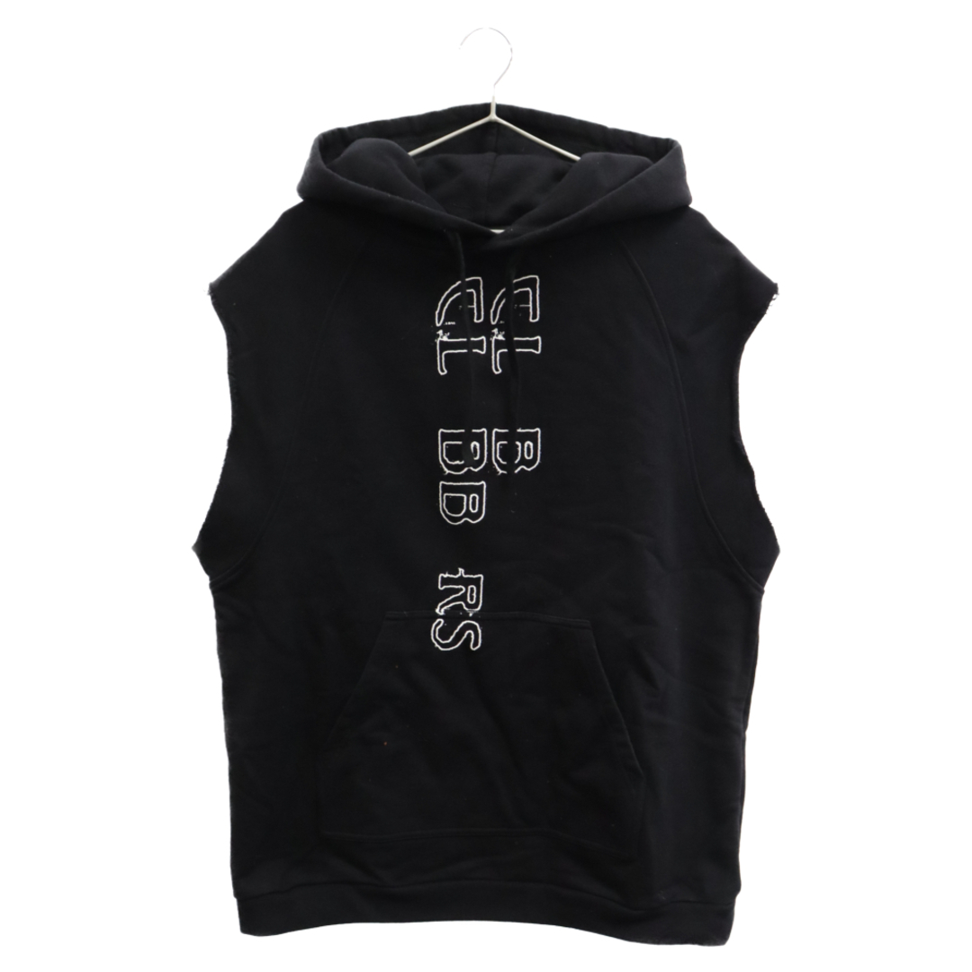 RAF SIMONS(ラフシモンズ)のRAF SIMONS ラフシモンズ 19SS NOSLEEVELESS HOODIE ロゴプリントノースリーブ プルオーバーパーカー メンズのトップス(パーカー)の商品写真