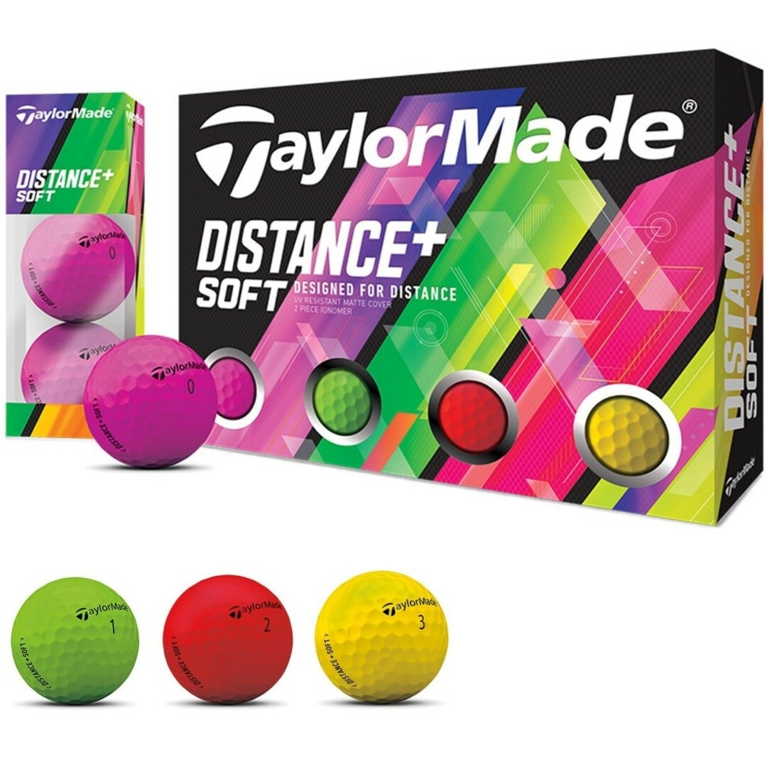 TaylorMade(テーラーメイド)の新品未使用　テーラーメイドディスタンス　ソフト　ゴルフボール　イエロー　2ダース スポーツ/アウトドアのゴルフ(その他)の商品写真