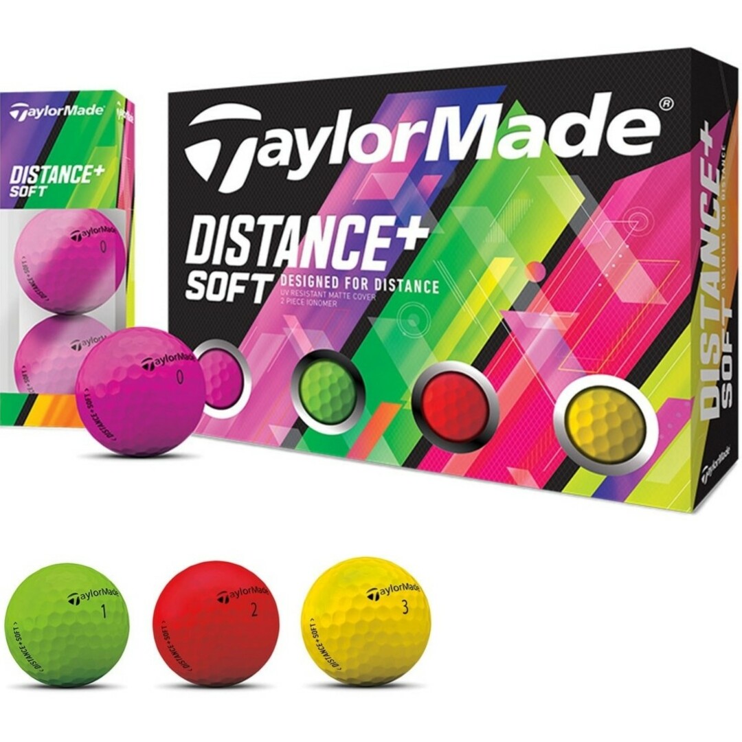 TaylorMade(テーラーメイド)の新品未使用　テーラーメイドディスタンス　ソフト　ゴルフボール　イエロー　3ダース スポーツ/アウトドアのゴルフ(その他)の商品写真