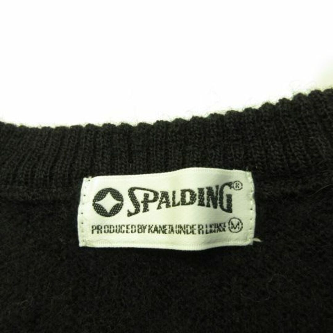 other(アザー)のスポルディング SPALDING ニット セーター 長袖 ストライプ 黒 M レディースのトップス(ニット/セーター)の商品写真