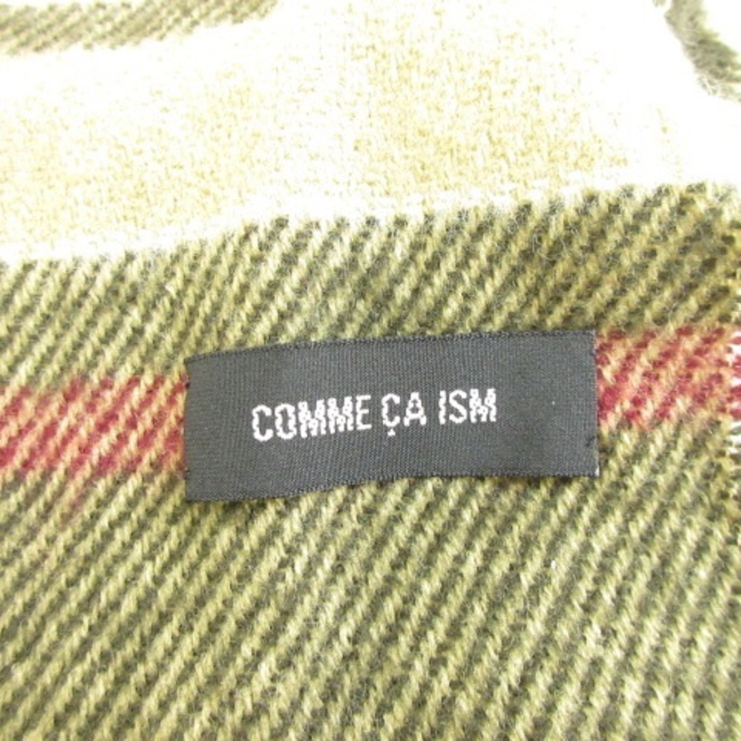 COMME CA ISM(コムサイズム)のコムサイズム COMME CA ISM マフラー フリンジ ストール ボーダー レディースのファッション小物(マフラー/ショール)の商品写真