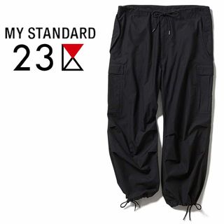 ニジュウサンク(23区)の新品 23区 MY STANDARD タイプライター生地 カーゴパンツ M 黒(ワークパンツ/カーゴパンツ)