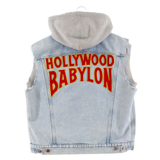 GUCCI グッチ 22SS Hollywood Babylon Denim Hoodie Vest ハリウッドバビロン デニムフーディベスト ブルー/グレー 697042 XDB0U