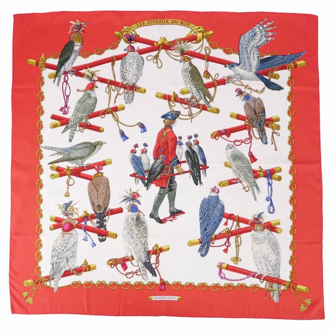 美品】HERMES すり寄り カレ 90LES OISEAUX DU ROY 王の鳥たち 美品】HERMES すり寄り カレ 90LES OISEAUX DU ROY 王の鳥たち