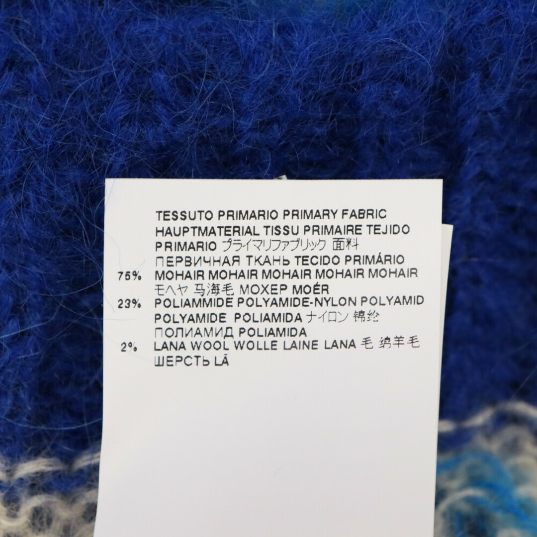 Marni(マルニ)のMARNI マルニ 22SS fuzzy wuzzy mohair モヘヤナイロン混アーガイルデザインニットベスト ブルー ジレ CVMG0075Q0 メンズのトップス(ベスト)の商品写真