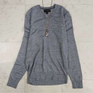 バナナリパブリック(Banana Republic)の美品♪バナナリパブリック Vネック メリノウールニット グレー ゆったり(ニット/セーター)