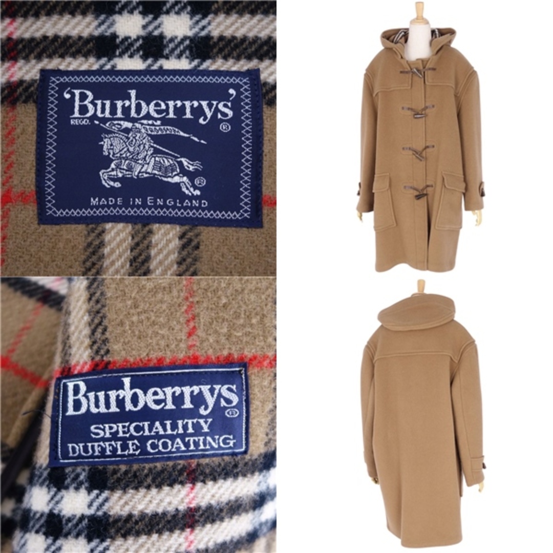 BURBERRY(バーバリー)の美品 Vintage バーバリー Burberrys コート 英国製 ダッフルコート ウール 裏チェック アウター レディース 12(XL相当) ブラウン レディースのジャケット/アウター(その他)の商品写真