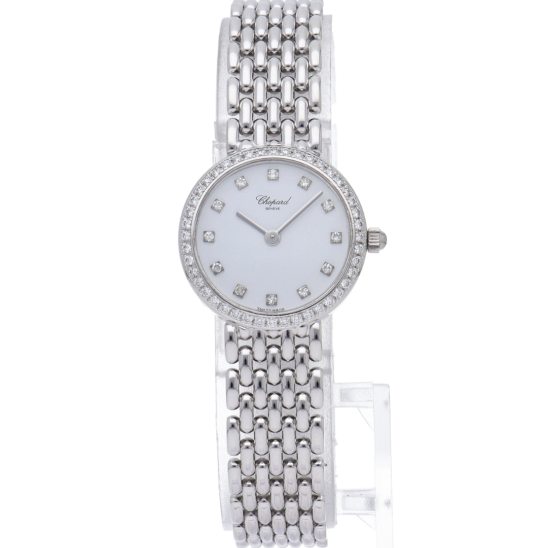 Chopard(ショパール)のショパール クラシック レディース時計 ダイヤベゼル 12Pダイヤ Classic Ladies 10/S5911 保証書 K18WG レディース時計 ホワイト 仕上げ済 美品 【中古】 レディースのファッション小物(腕時計)の商品写真