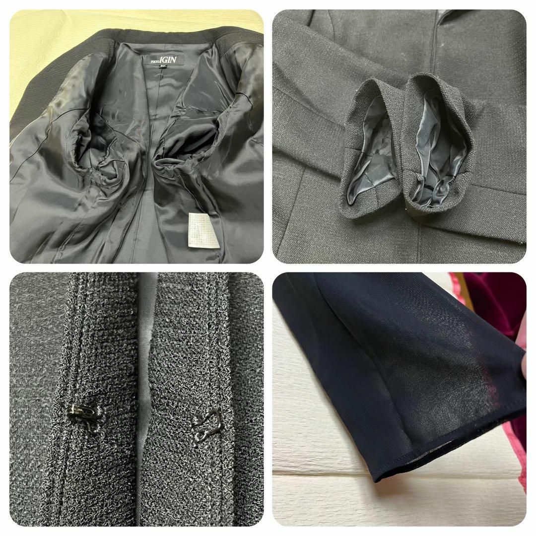 TOKYO IGIN(トウキョウイギン)の【高級】東京イギン　ブラックフォーマル　ジャケット　ワンピース　セットアップ　9 レディースのフォーマル/ドレス(礼服/喪服)の商品写真