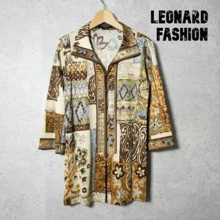 レオナール(LEONARD)の美品 LEONARD FASHION 総柄 七分袖 ロング丈 シャツ ブラウス(シャツ/ブラウス(長袖/七分))