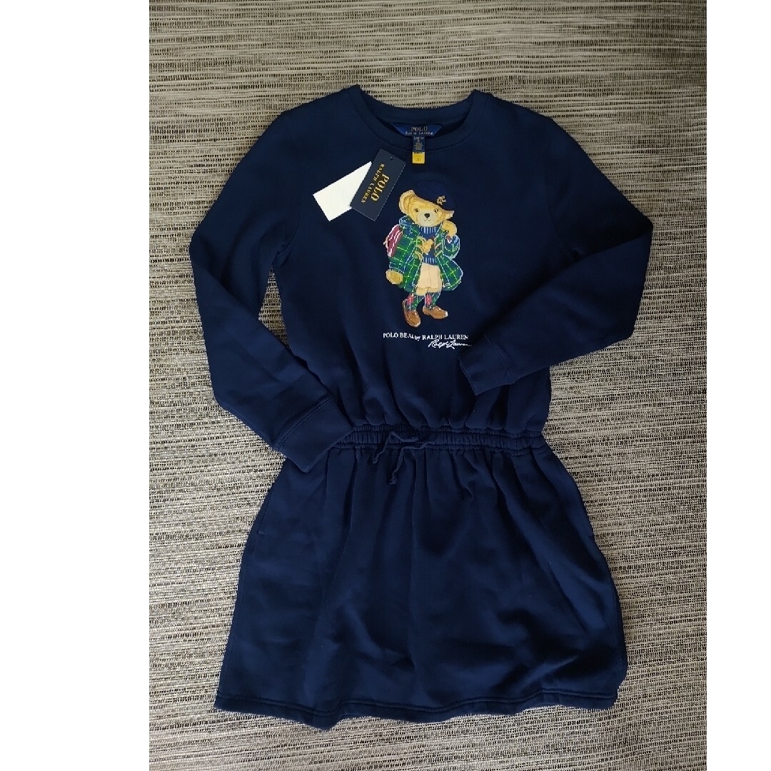 新品 ポロ　ラルフローレン Polo Ralph Lauren　ネイビー キッズ/ベビー/マタニティのキッズ服女の子用(90cm~)(ワンピース)の商品写真