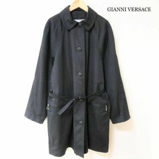 Gianni Versace - 良品 ジャンニヴェルサーチ ウエストベルト メデューサ釦 ステンカラーコート