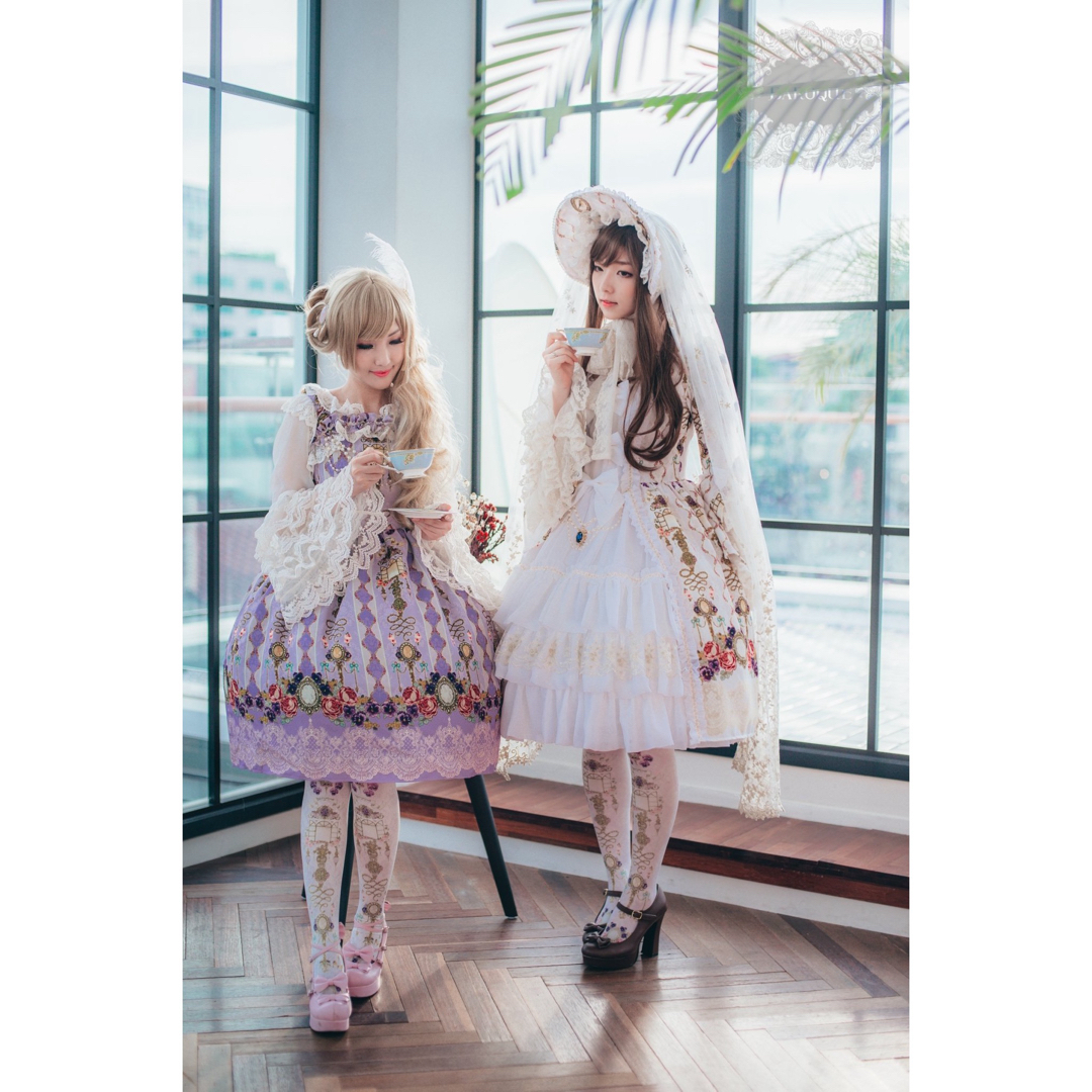 Angelic Pretty(アンジェリックプリティー)のBaroqueバロック×sakizoコラボ＊ラプンツェルドレス＊Rapunzel レディースのワンピース(ひざ丈ワンピース)の商品写真