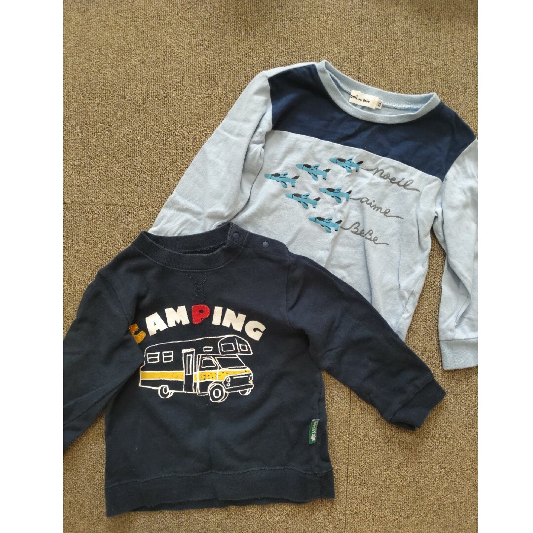 LOGOS(ロゴス)の90cm車シャツ　100cm飛行機シャツ キッズ/ベビー/マタニティのキッズ服男の子用(90cm~)(Tシャツ/カットソー)の商品写真