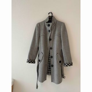 バーバリーブルーレーベル(BURBERRY BLUE LABEL)の【‼️最終値下げ】バーバリー アンゴラ混 ロングコート ノバチェック 38 (ロングコート)