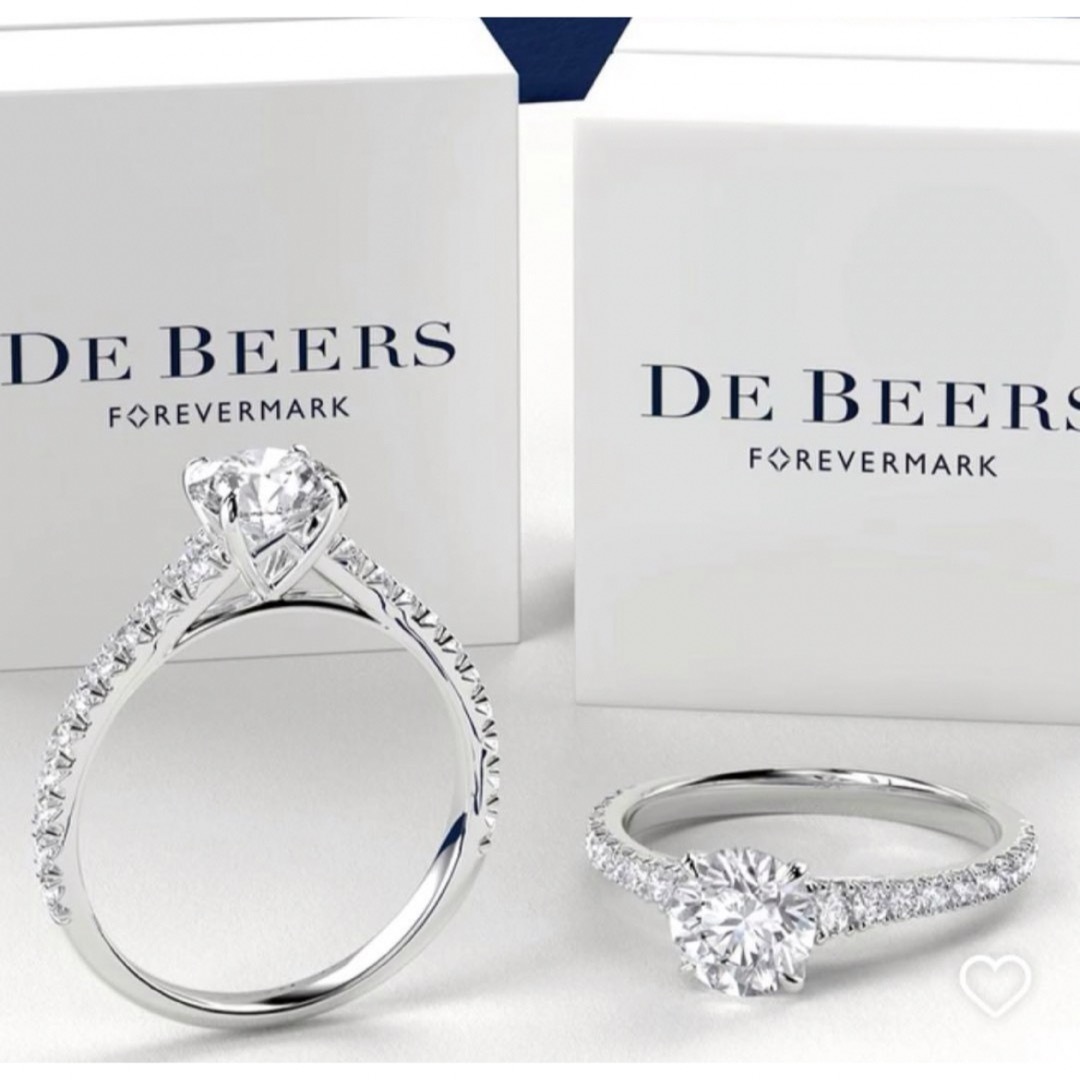 DE BEERS(デビアス)のDE BEERS デビアス フォーエバーマーク プラチナ ダイヤモンド リング レディースのアクセサリー(リング(指輪))の商品写真