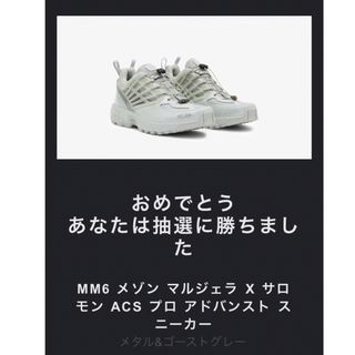 サロモン(SALOMON)のsalomon   acs pro mm6 metal&ghost gray(スニーカー)