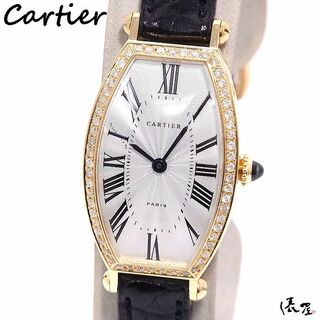 カルティエ(Cartier)の【希少】カルティエ トノー SM ダイヤベゼル 手巻き OH済 K18 レディース ヴィンテージ 極美品 Cartier 時計 腕時計 中古【送料無料】(腕時計)