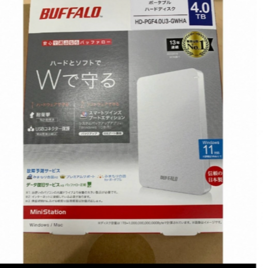 PC周辺機器 Buffalo - BUFFALO HD-PGF4.0U3-GWHA