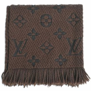 ルイヴィトン(LOUIS VUITTON)の本物 ルイヴィトン LOUIS VUITTON LV エシャルプ ロゴマニア モノグラム マフラー ストール 推定 ウール シルク ブラウン M72241 ビトン 服飾小物 中古(マフラー/ショール)