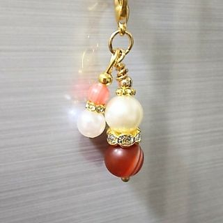 1点もの＊ハンドメイド＊結婚・子宝・出産・家庭円満♡天然石お守り幸運チャーム(チャーム)