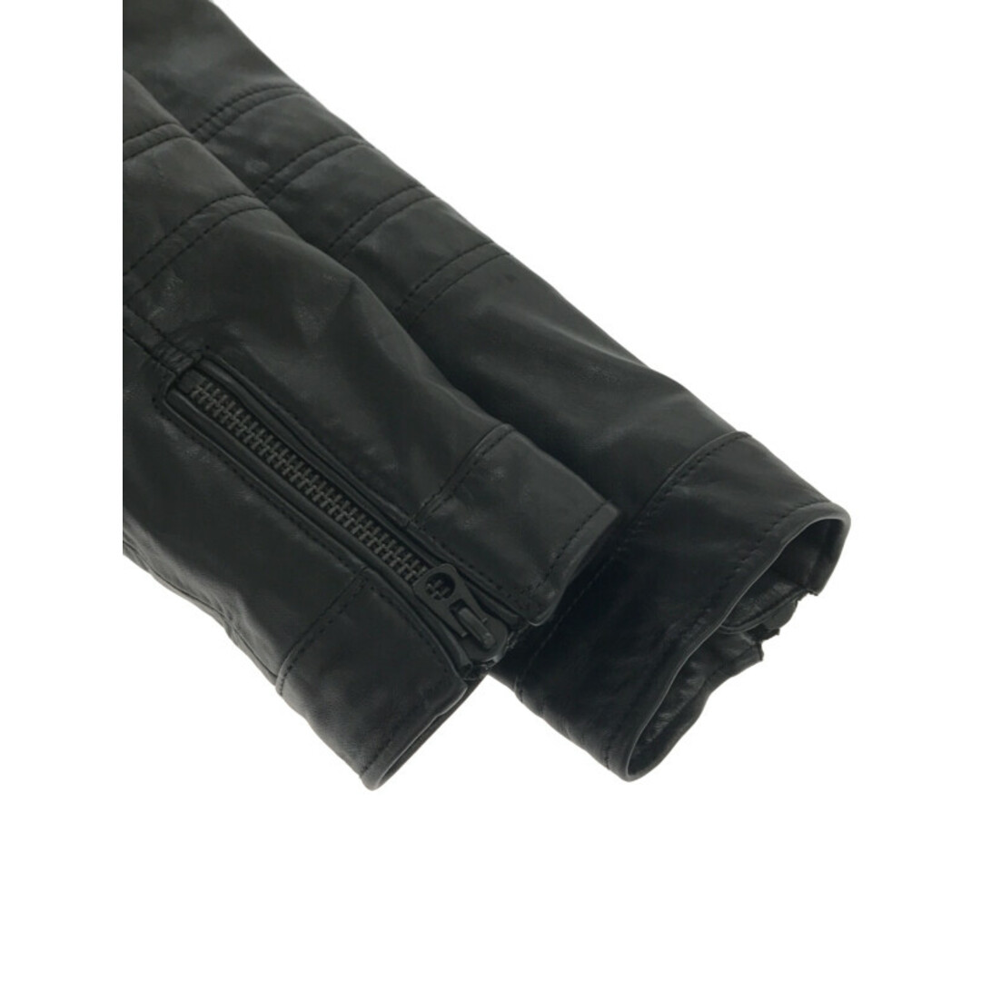 DIESEL(ディーゼル)のDIESEL ディーゼル レザースリーブメルトントラッカージャケット ネイビー×ブラック S メンズのジャケット/アウター(その他)の商品写真