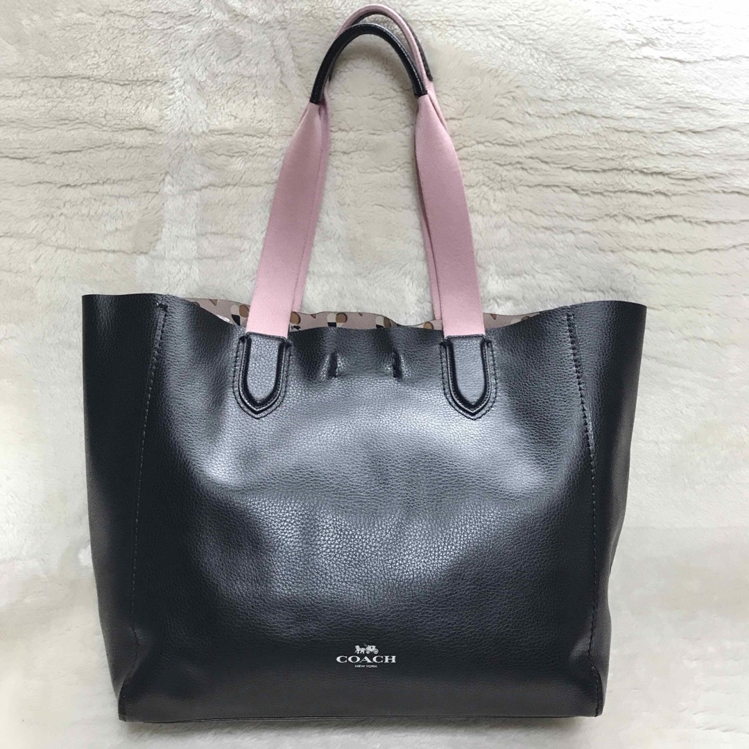 COACH(コーチ)の美品 COACH オールレザー トートバッグ ハート柄 ショルダーバッグ 肩がけ レディースのバッグ(トートバッグ)の商品写真