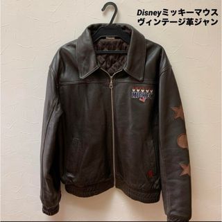 Disney - Disneyミッキー/ヴィンテージデザイン 革ジャン 希少！（L）