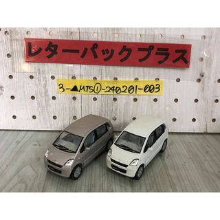 3-▲1/42スケール 2台セット スズキ SUZUKI MRワゴン 非売品 白 ホワイト シルバー  wagon タイヤヒビあり(その他)