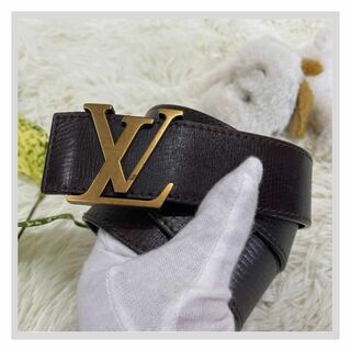 ルイヴィトン(LOUIS VUITTON)のルイヴィトン イニシャル　ロゴ ベルト ブラウン　ゴールド レザー(ベルト)