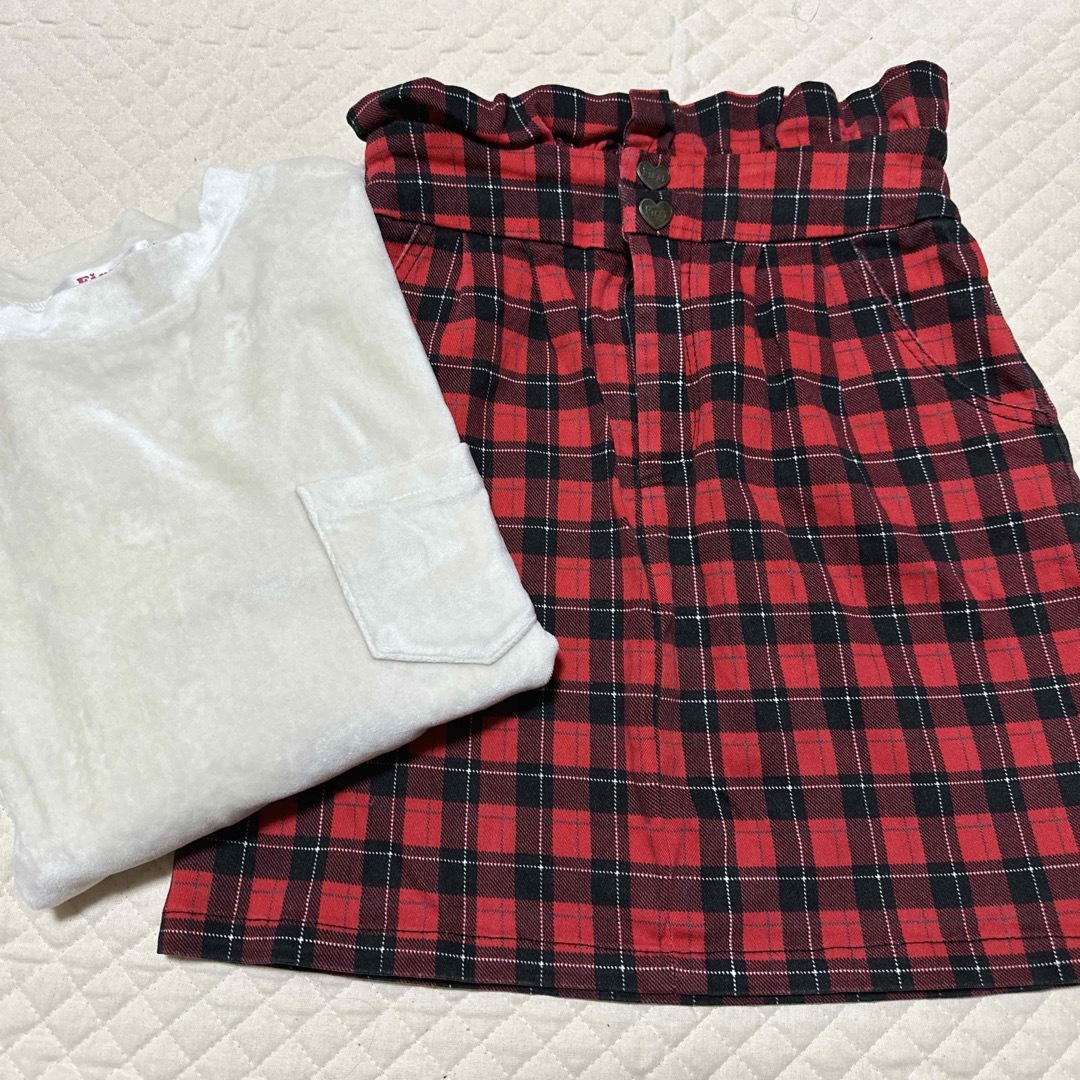 INGNI First(イングファースト)のFirst  コーデ　上下　150 キッズ/ベビー/マタニティのキッズ服女の子用(90cm~)(スカート)の商品写真