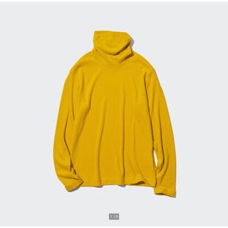 ユニクロ(UNIQLO)の【新品・未使用】ユニクロ ヒートテックフリースタートルネックT イエロー L(Tシャツ(長袖/七分))