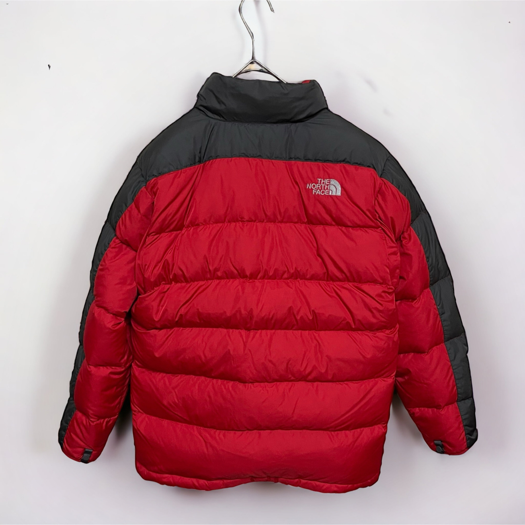 THE NORTH FACE(ザノースフェイス)の最終価格　ノースフェイスダウンジャケット　キッズ550 赤　アウター160 キッズ/ベビー/マタニティのキッズ服男の子用(90cm~)(コート)の商品写真