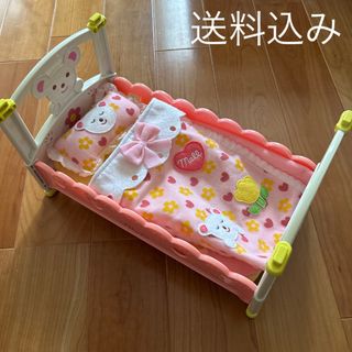 PILOT - 子供　玩具　メルちゃん　ベッド　布団　枕　ベットフレーム