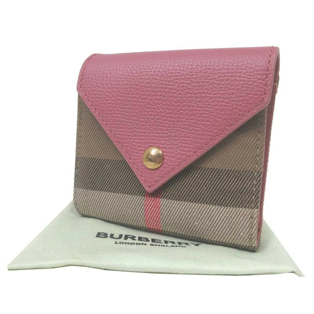 BURBERRY(バーバリー)のバーバリー 三つ折り財布 8073087 MAUVE PINK レディースのファッション小物(財布)の商品写真