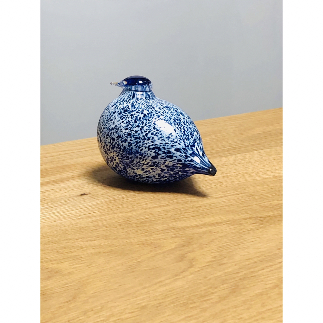 iittala(イッタラ)のイッタラ　バード　レア　ヴィンテージ  ブルー　ホワイト エンタメ/ホビーの美術品/アンティーク(ガラス)の商品写真