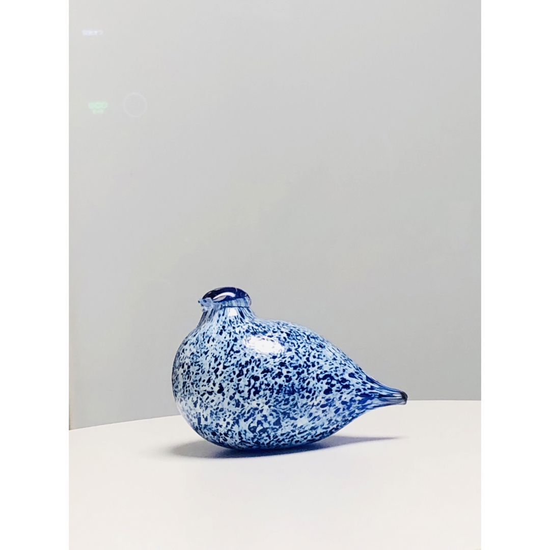 iittala(イッタラ)のイッタラ　バード　レア　ヴィンテージ  ブルー　ホワイト エンタメ/ホビーの美術品/アンティーク(ガラス)の商品写真