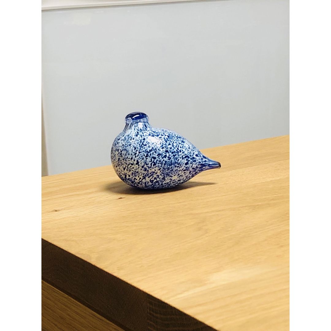 iittala(イッタラ)のイッタラ　バード　レア　ヴィンテージ  ブルー　ホワイト エンタメ/ホビーの美術品/アンティーク(ガラス)の商品写真