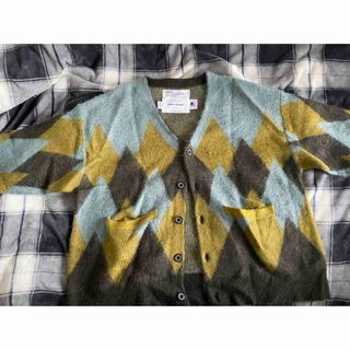 ティー(TTT_MSW)のDAIRIKU 22AW Argyle Mohair Knit Cardigan(カーディガン)