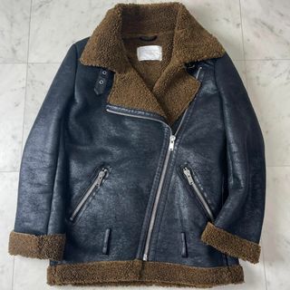 ZARA ムートン調 ライダース  Sさいず