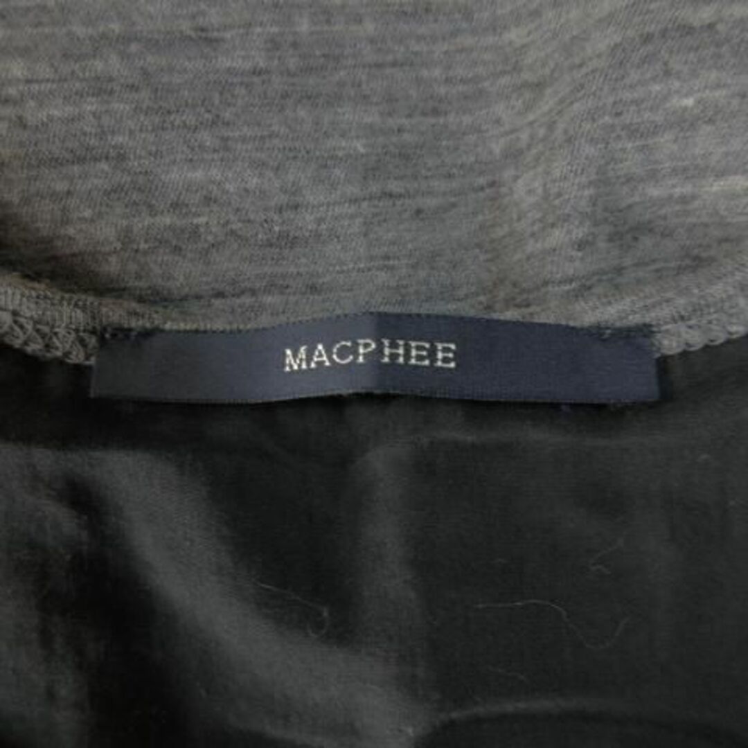 MACPHEE(マカフィー)のマカフィー ワンピース ノースリーブ 刺繍 38 グレー 210413YH6A レディースのワンピース(ミニワンピース)の商品写真
