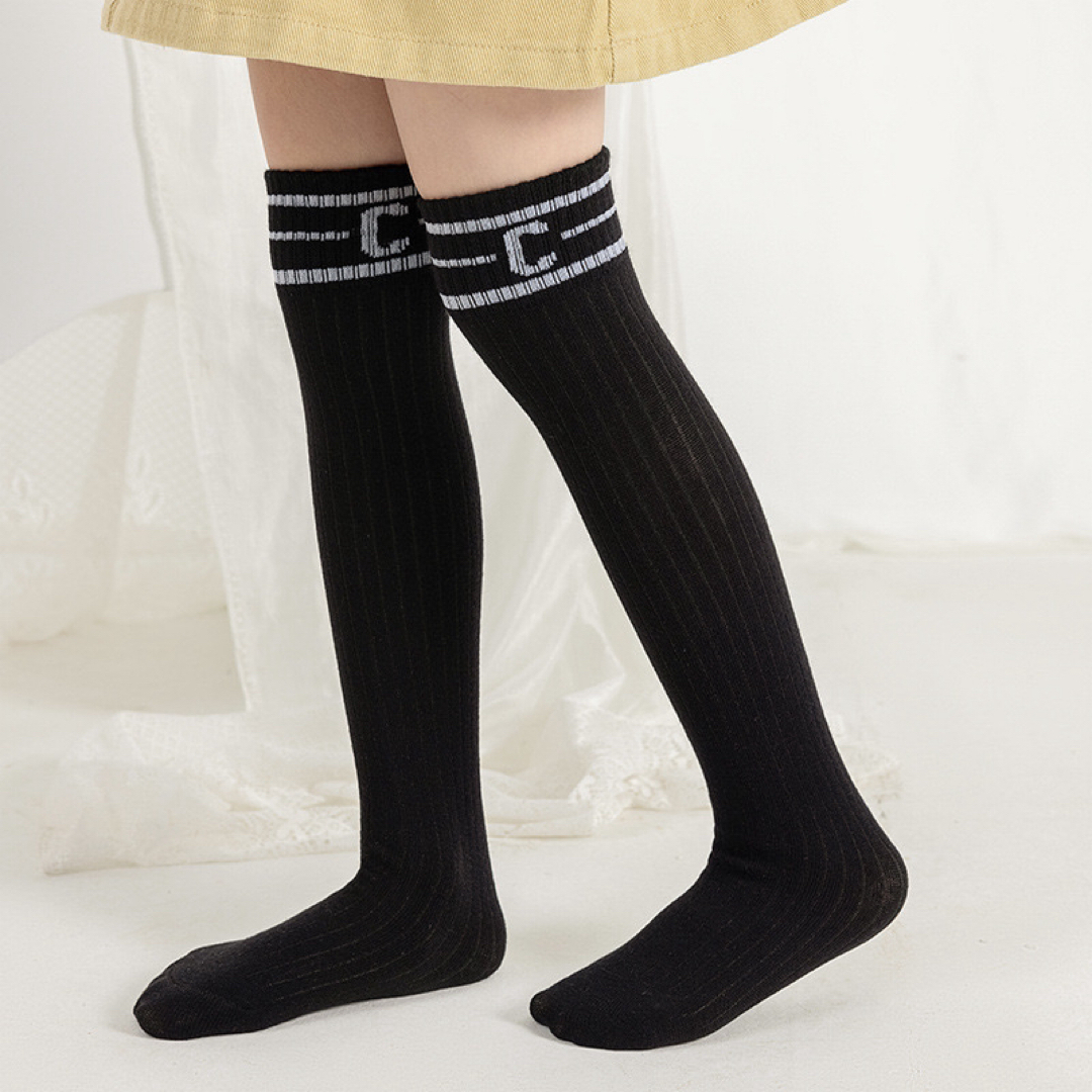 ENDO SOCKS新商品Cラインのシンプルデザイン可愛い子供靴下ハイソックス キッズ/ベビー/マタニティのこども用ファッション小物(靴下/タイツ)の商品写真