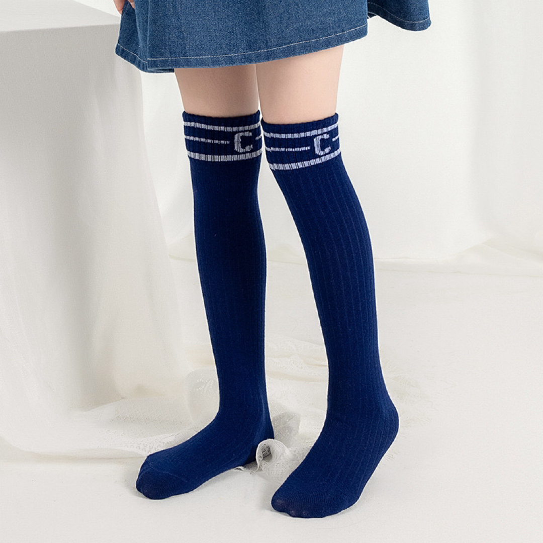 ENDO SOCKS新商品Cラインのシンプルデザイン可愛い子供靴下ハイソックス キッズ/ベビー/マタニティのこども用ファッション小物(靴下/タイツ)の商品写真