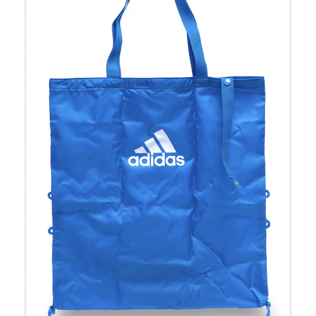 adidas(アディダス)の未使用　adidas エコバッグ　ブルー　30L レディースのバッグ(エコバッグ)の商品写真